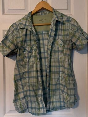 Eddie Bauer button up plaid top
